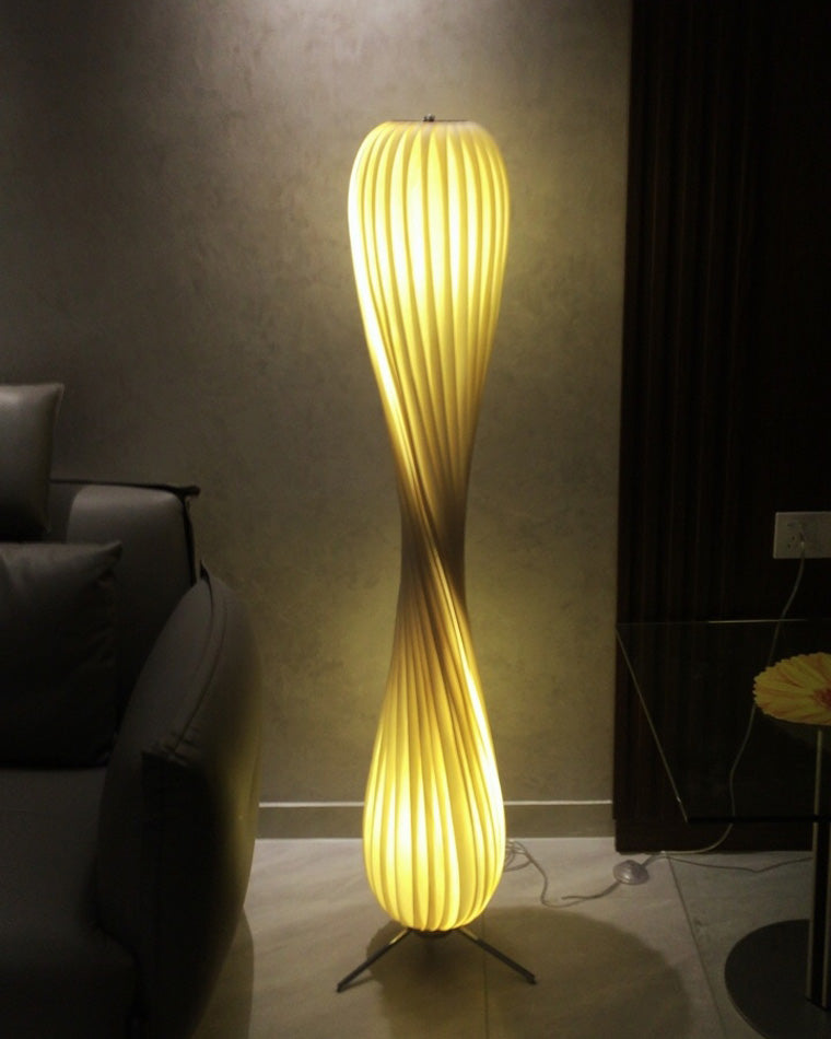 WOMO Lampe sur Pied Bois Tour Tordue - WM7044