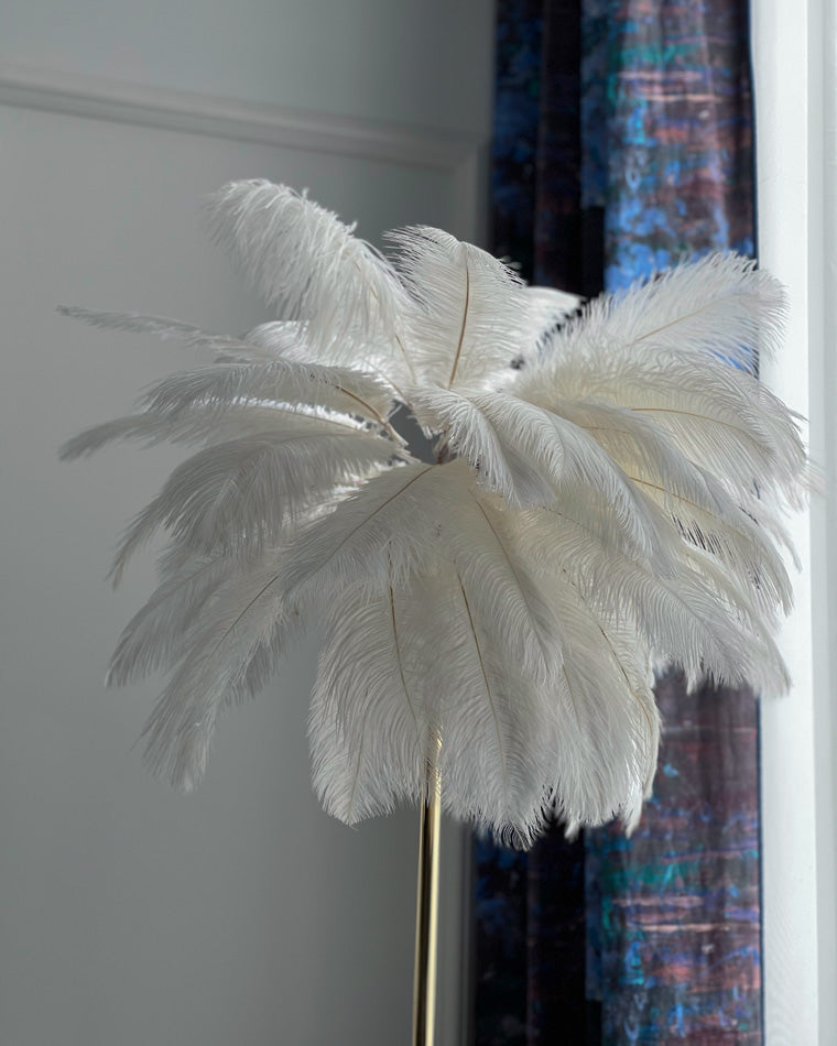 WOMO Lampe sur Pied Arbre Palmier Plumes avec Plateau - WM7052