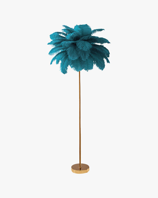 WOMO Lampe sur Pied Arbre Palmier Plumes avec Plateau - WM7052