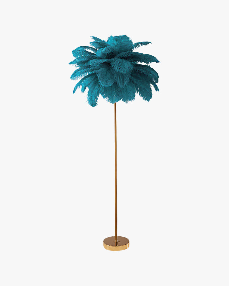 WOMO Lampe sur Pied Arbre Palmier Plumes avec Plateau - WM7052