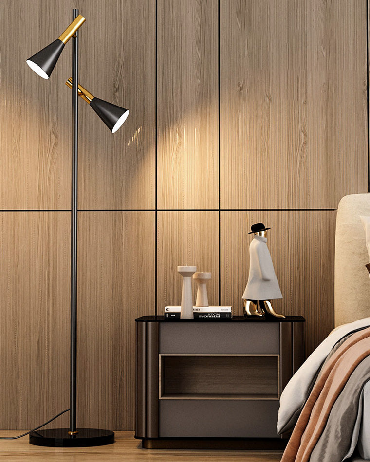WOMO Lampadaire à 2 ampoules réglable-WM7067