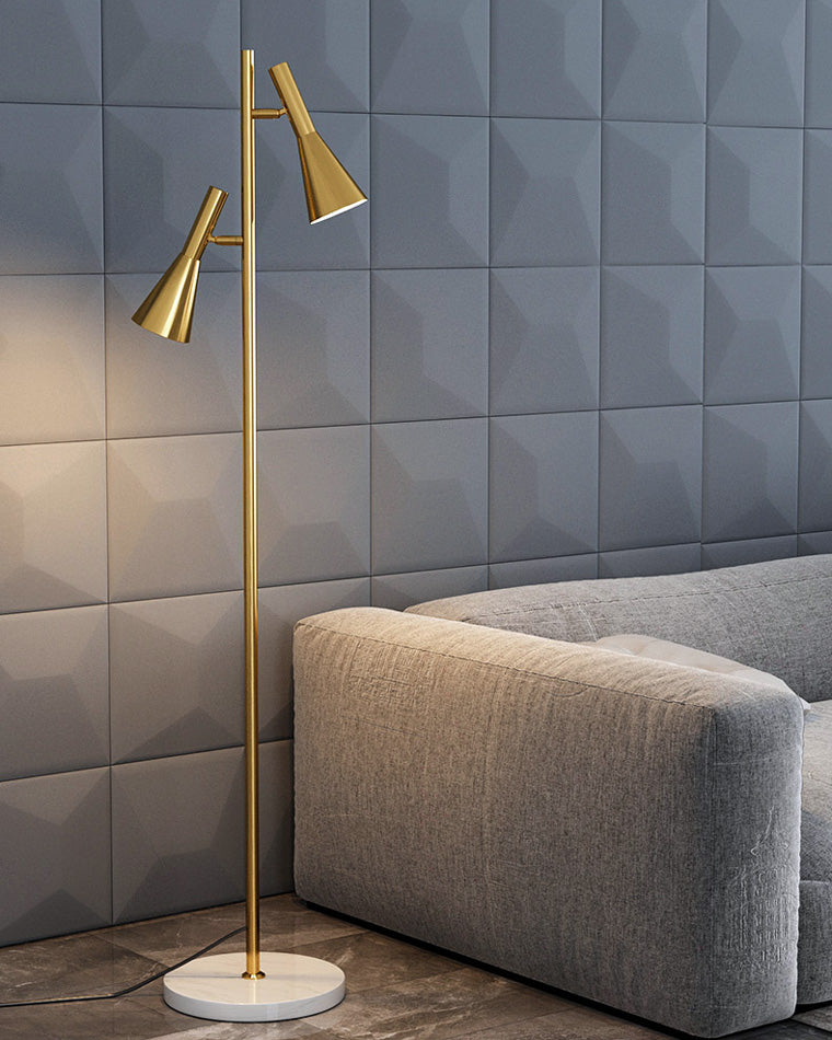 WOMO Lampadaire à 2 ampoules réglable-WM7067