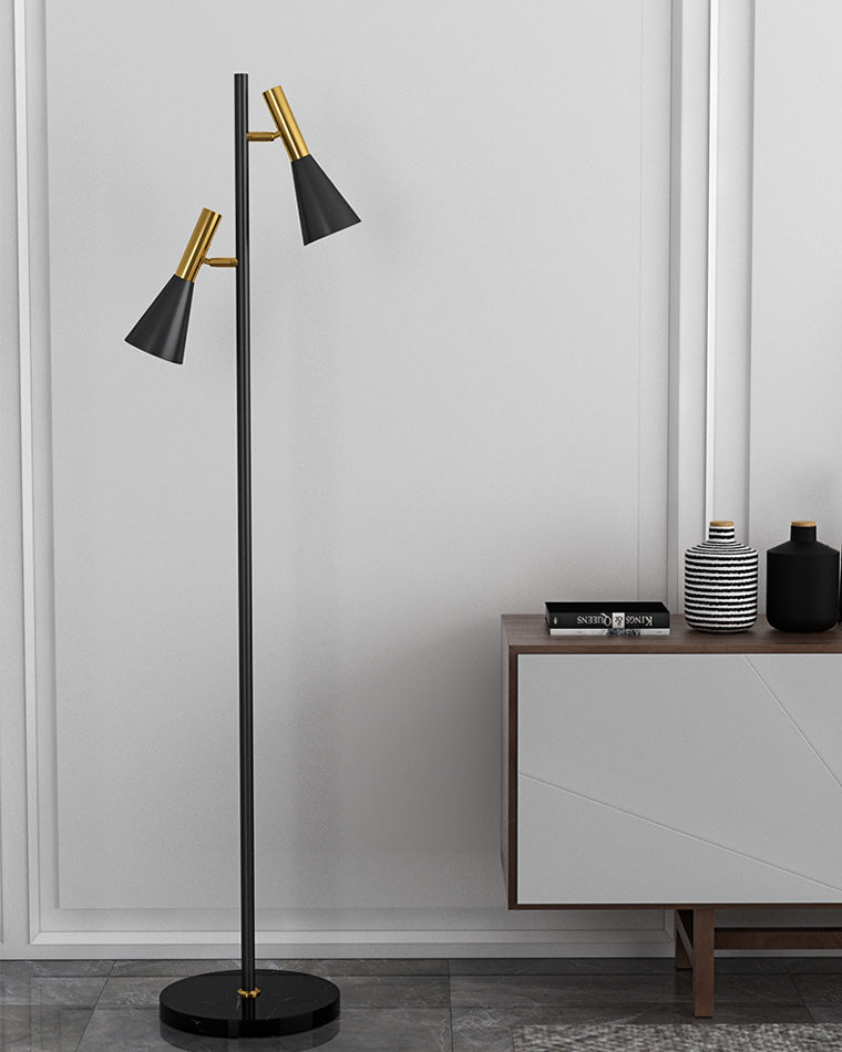 WOMO Lampadaire à 2 ampoules réglable-WM7067