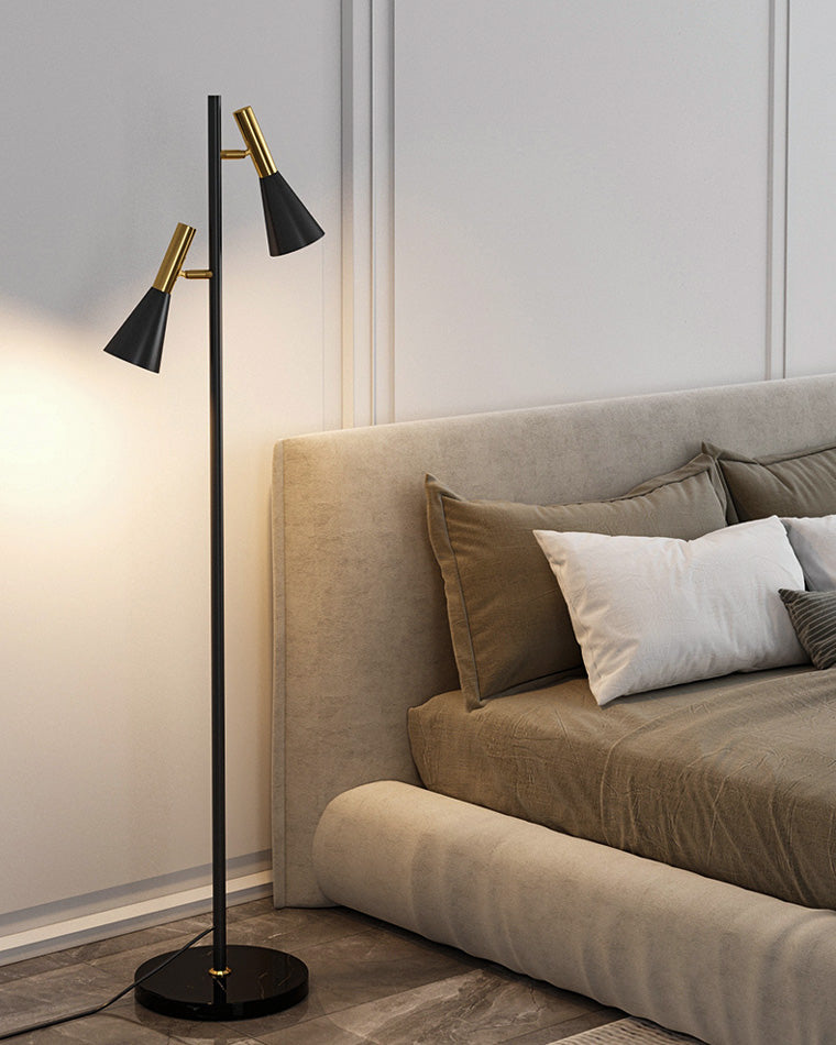 WOMO Lampadaire à 2 ampoules réglable-WM7067