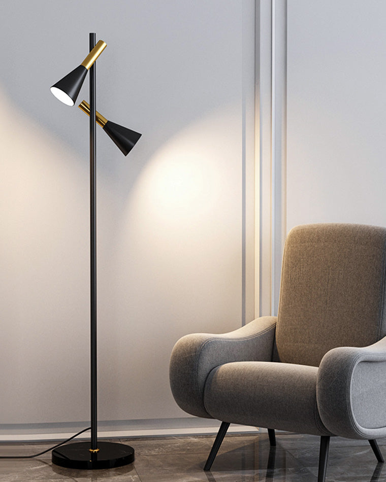 WOMO Lampadaire à 2 ampoules réglable-WM7067