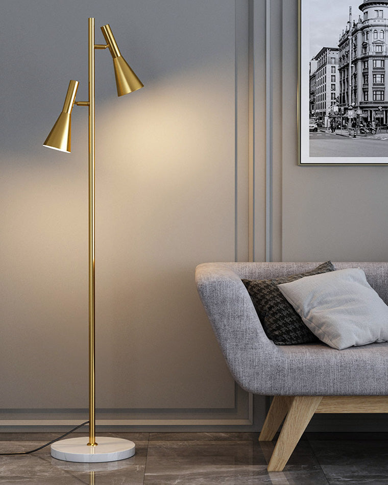 WOMO Lampadaire à 2 ampoules réglable-WM7067