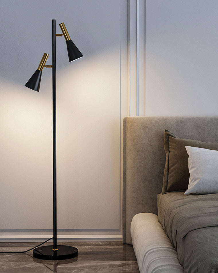 WOMO Lampadaire à 2 ampoules réglable-WM7067