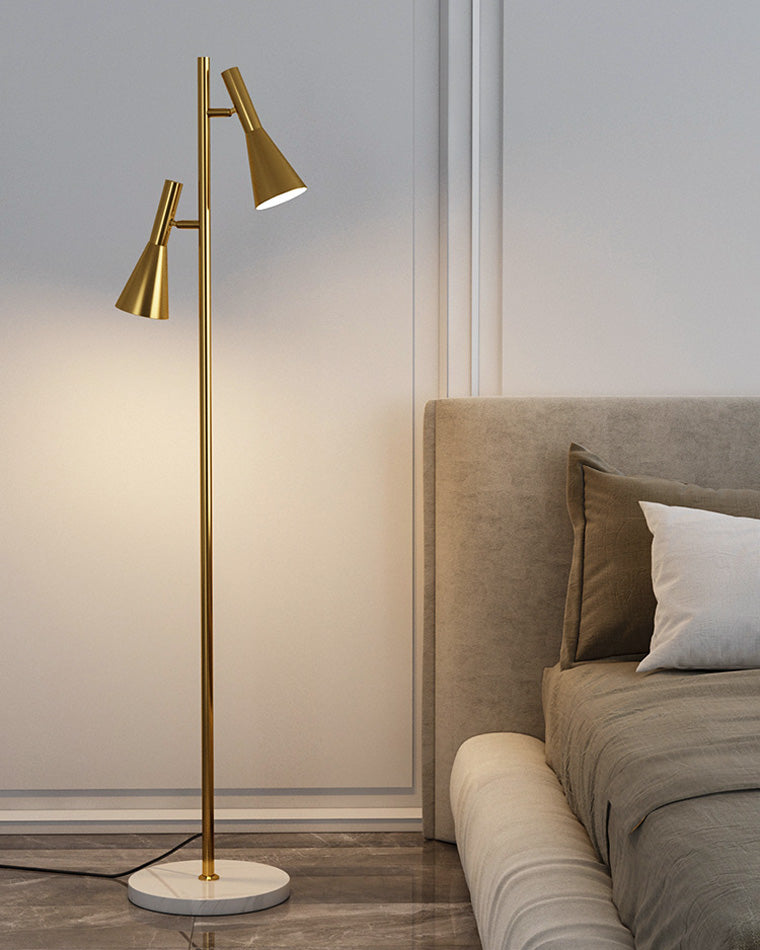 WOMO Lampadaire à 2 ampoules réglable-WM7067