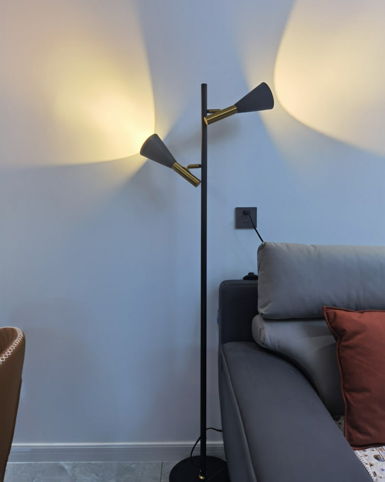 WOMO Lampadaire à 2 ampoules réglable-WM7067