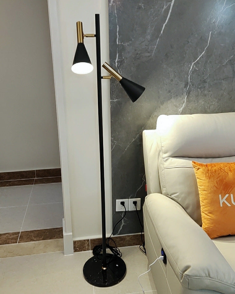 WOMO Lampadaire à 2 ampoules réglable-WM7067