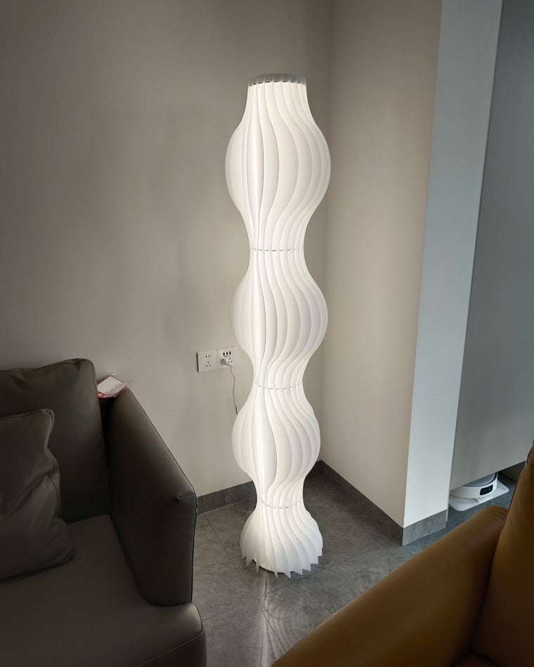 WOMO Lampe sur Pied Colonne Ondulée avec Variateur de Teinte - WM7074
