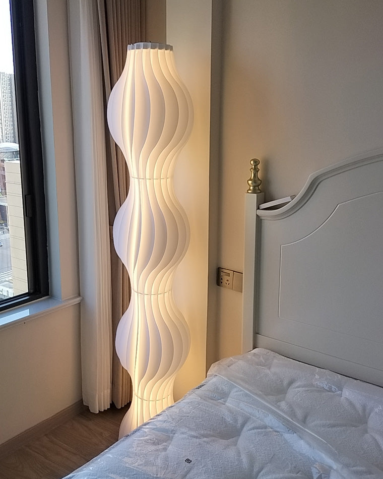 WOMO Lampe sur Pied Colonne Ondulée avec Variateur de Teinte - WM7074