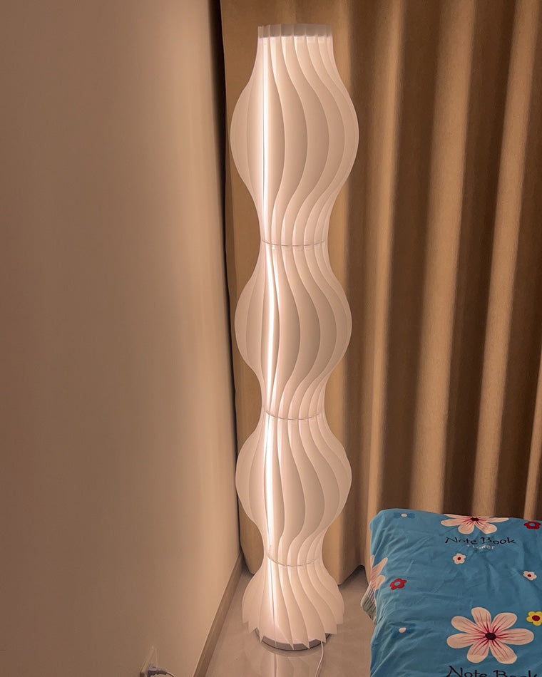 WOMO Lampe sur Pied Colonne Ondulée avec Variateur de Teinte - WM7074