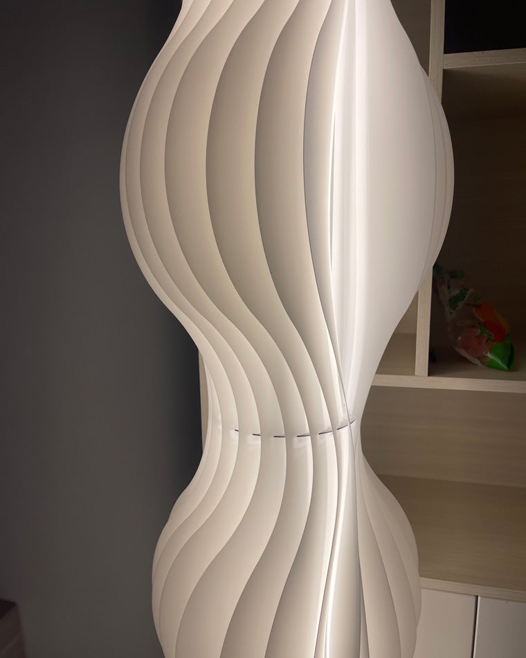 WOMO Lampe sur Pied Colonne Ondulée avec Variateur de Teinte - WM7074