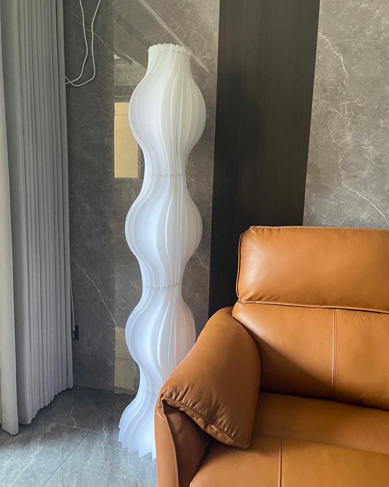 WOMO Lampe sur Pied Colonne Ondulée avec Variateur de Teinte - WM7074