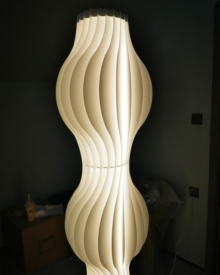WOMO Lampe sur Pied Colonne Ondulée avec Variateur de Teinte - WM7074