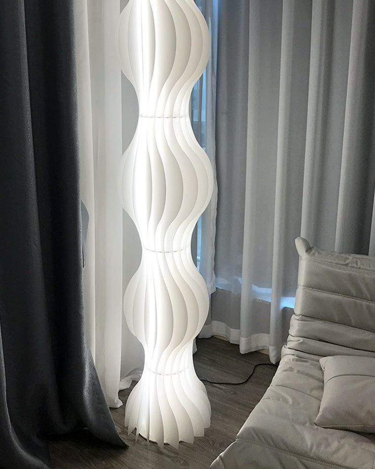 WOMO Lampe sur Pied Colonne Ondulée avec Variateur de Teinte - WM7074