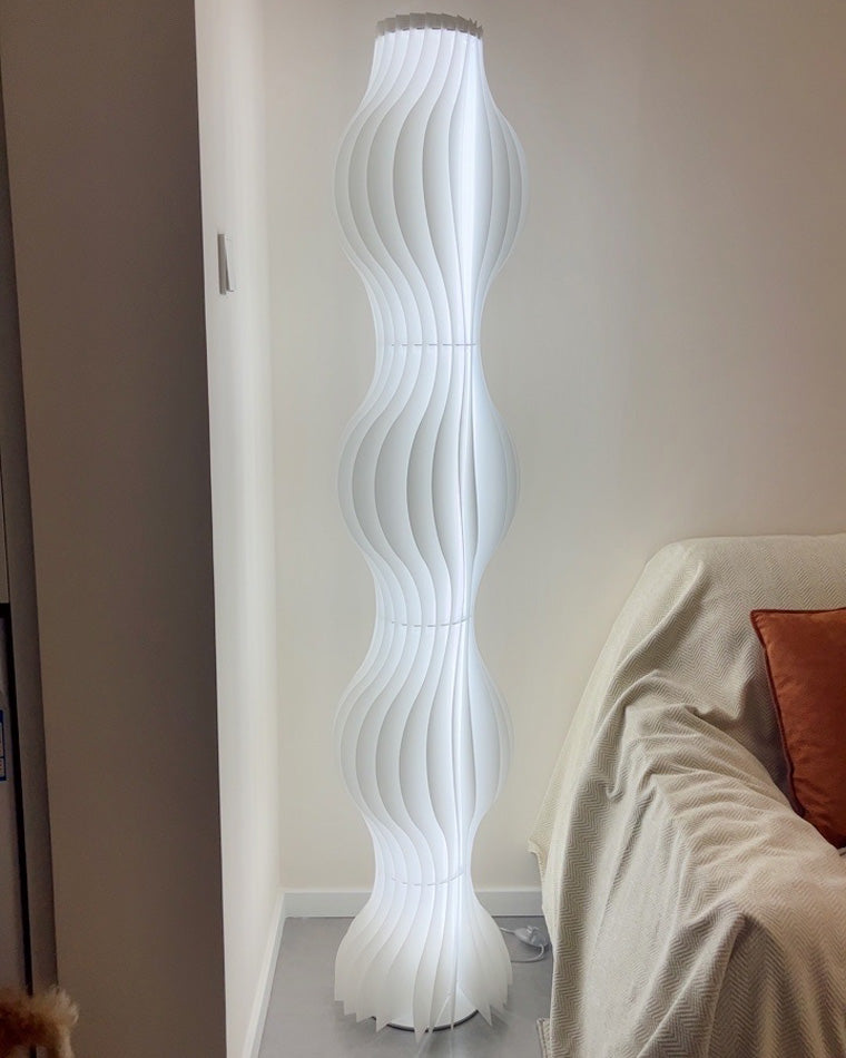 WOMO Lampe sur Pied Colonne Ondulée avec Variateur de Teinte - WM7074