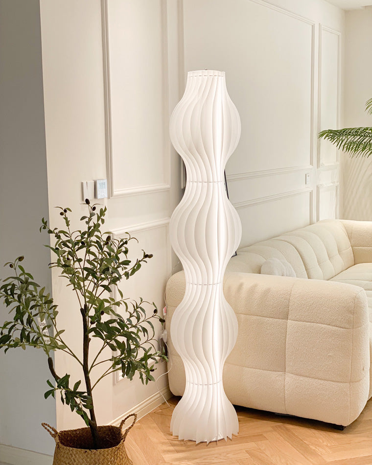 WOMO Lampe sur Pied Colonne Ondulée avec Variateur de Teinte - WM7074