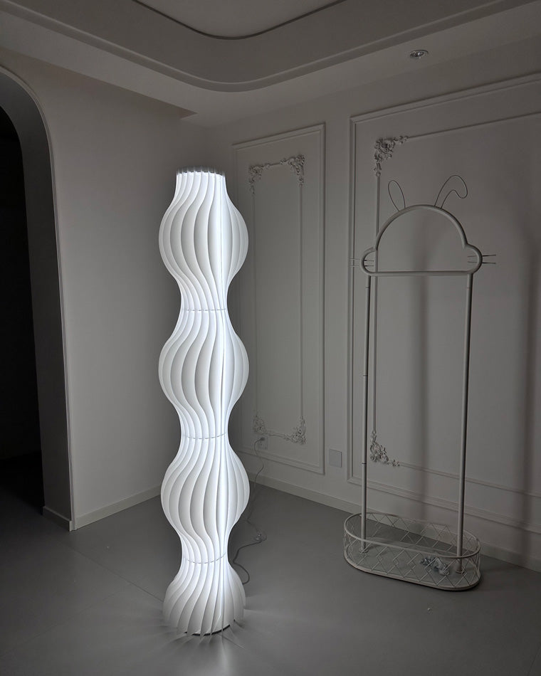 WOMO Lampe sur Pied Colonne Ondulée avec Variateur de Teinte - WM7074