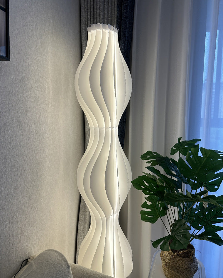 WOMO Lampe sur Pied Colonne Ondulée avec Variateur de Teinte - WM7074