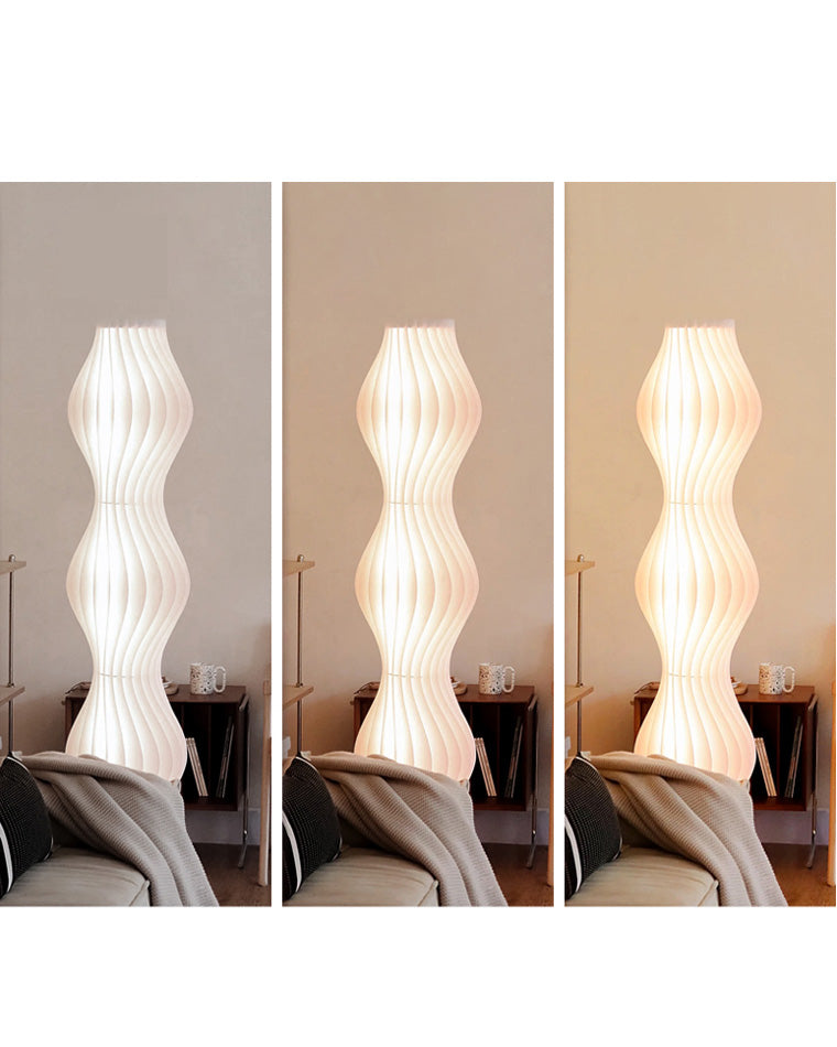 WOMO Lampe sur Pied Colonne Ondulée avec Variateur de Teinte - WM7074