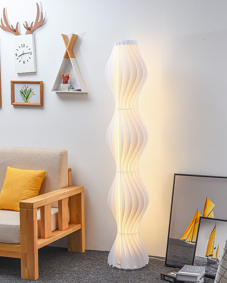 WOMO Lampe sur Pied Colonne Ondulée avec Variateur de Teinte - WM7074