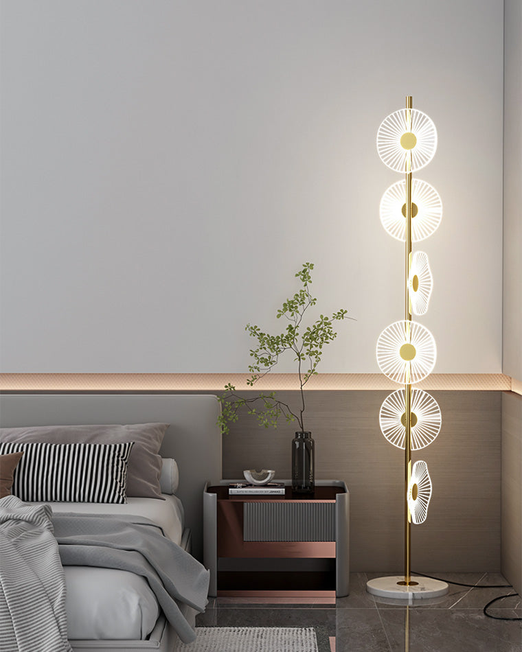 Lampadaire à intensité variable multi-lumière WOMO avec télécommande-WM7075