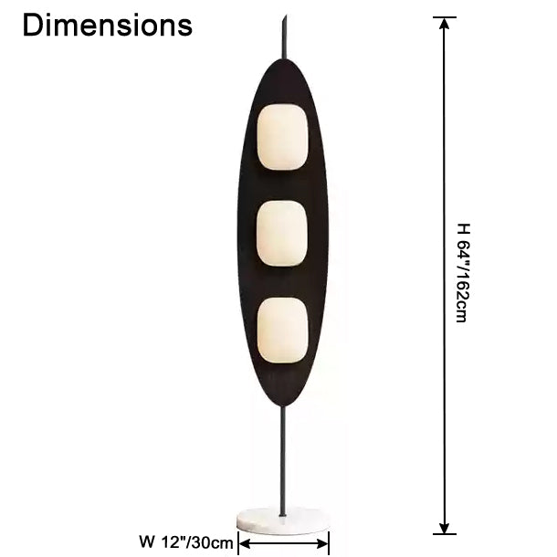 WOMO Lampe sur Pied Bois Ovale Moderne - WM7080