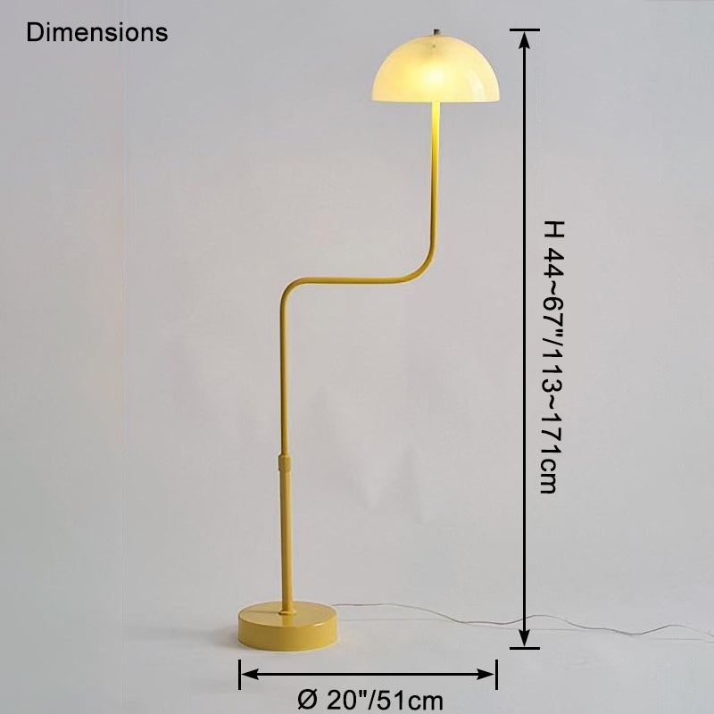 WOMO Lampe sur Pied Dôme Verre Télescopique - WM7097