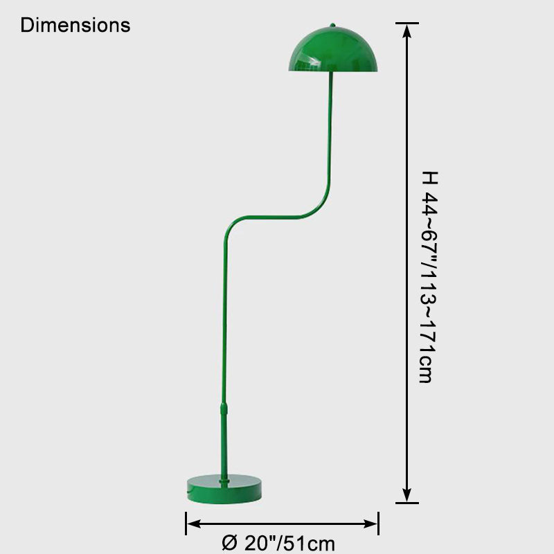 WOMO Lampe sur Pied Dôme Verre Télescopique - WM7097