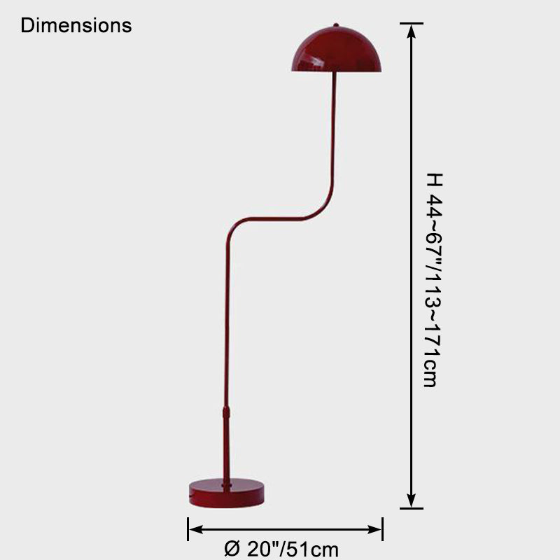 WOMO Lampe sur Pied Dôme Verre Télescopique - WM7097