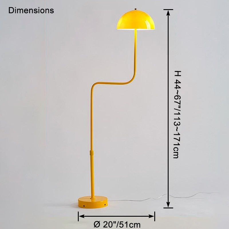 WOMO Lampe sur Pied Dôme Verre Télescopique - WM7097
