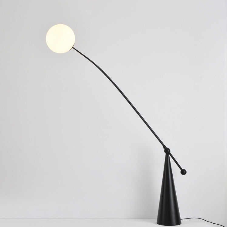 WOMO Lampe sur Pied Bras Articulé Globe Verre - WM7129