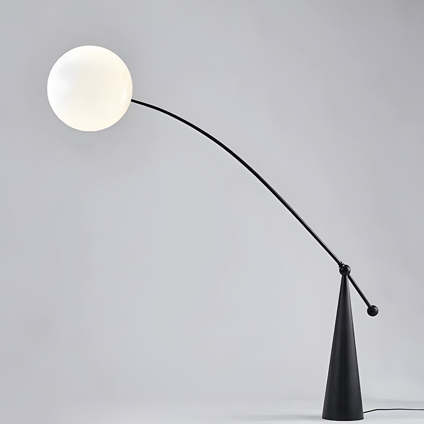 WOMO Lampe sur Pied Bras Articulé Globe Verre - WM7129
