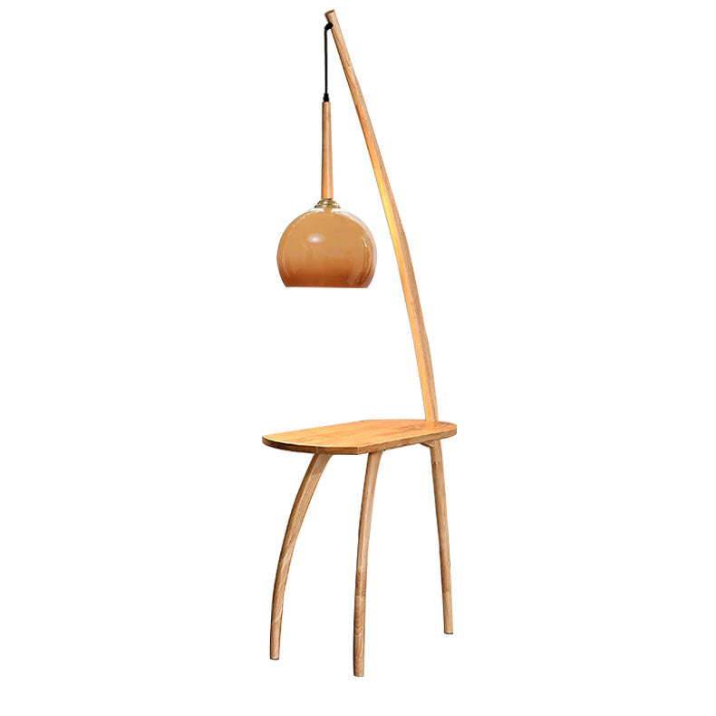 WOMO Lampe sur Pied Bois Suspendue avec Table - WM7130
