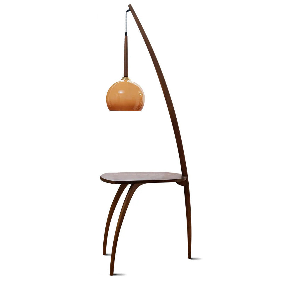 WOMO Lampe sur Pied Bois Suspendue avec Table - WM7130