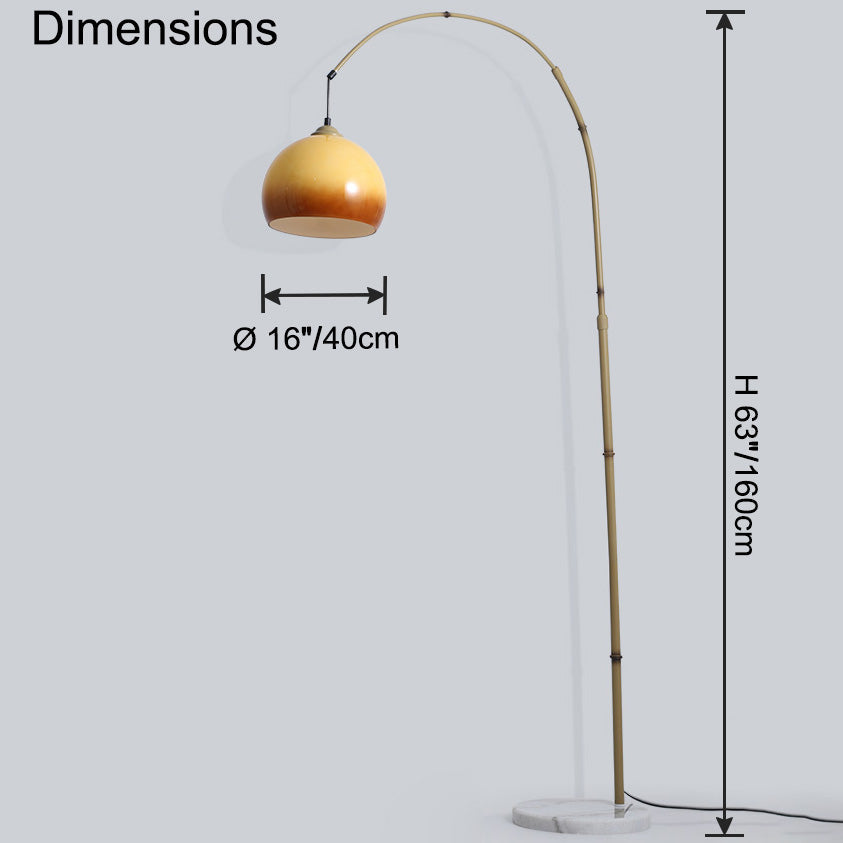 WOMO Lampe sur Pied Arc Bambou Suspendue - WM7133