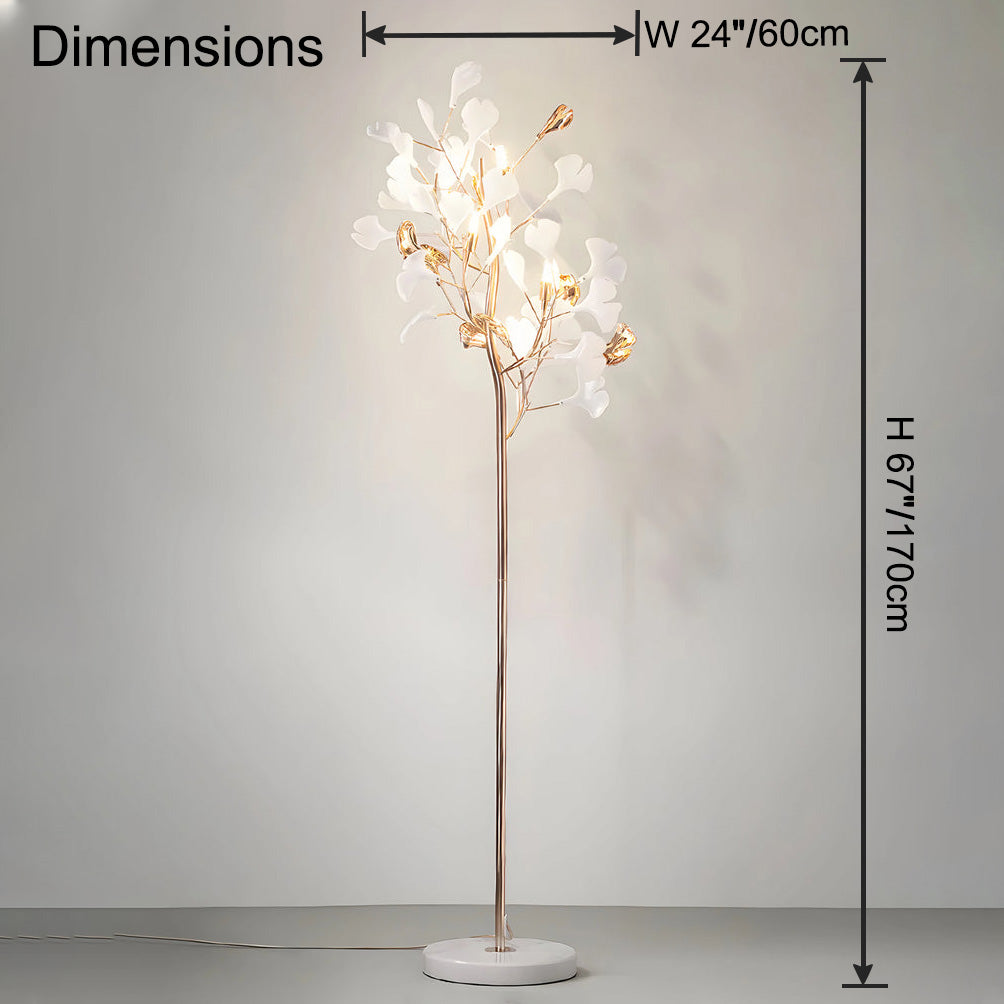 WOMO Ceramic Ginkgo Tree Floor Lamp - WM7137