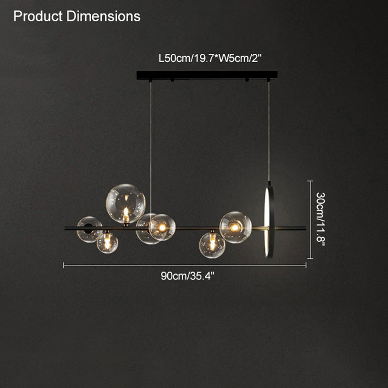 WOMO Glass Bubble Linear Chandelier - WM2040