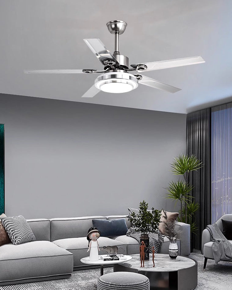 Lampe de ventilateur de plafond en acier inoxydable WOMO Slimline-WM5112
