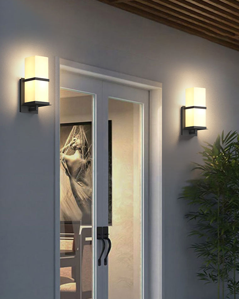 WOMO Applique murale extérieure Craftsman en verre-WM9067