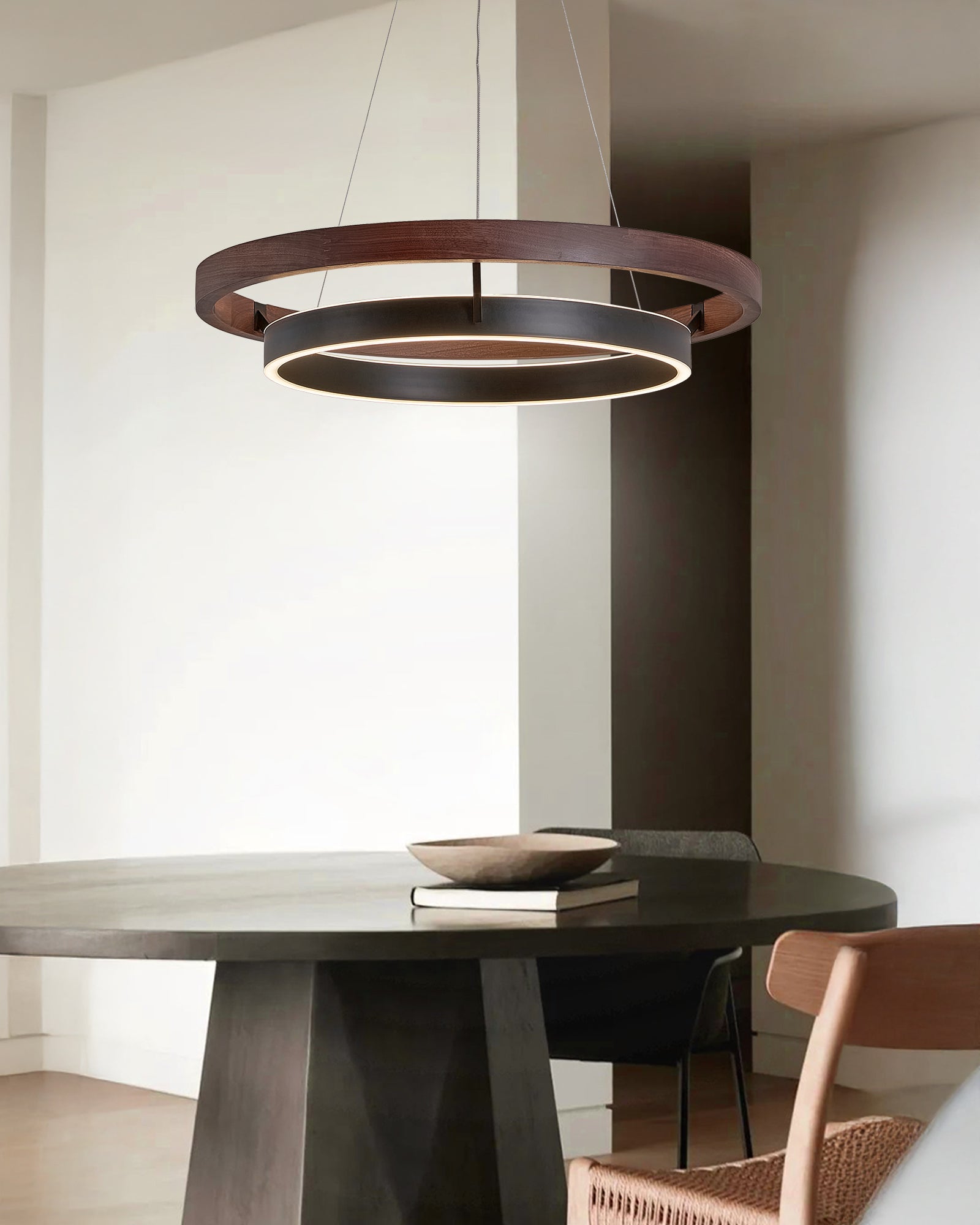WOMO Wooden LED Ring Chandelier-WM2492