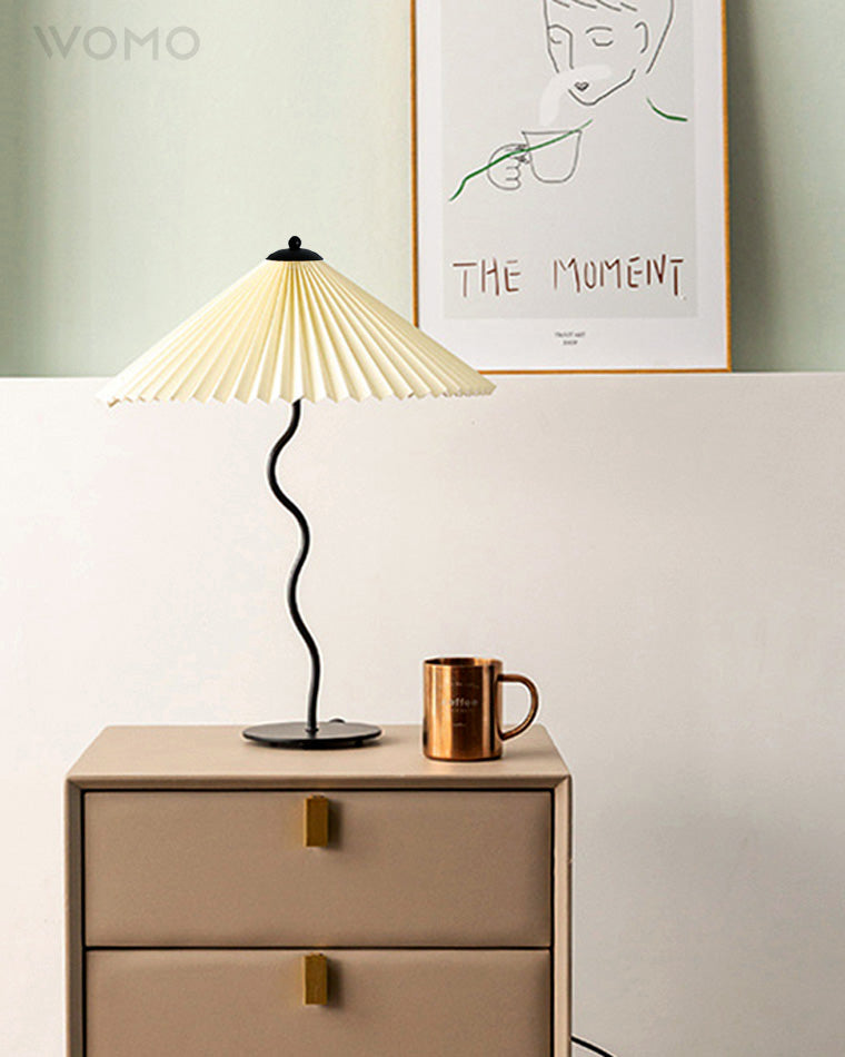 Lampe de table plissée ondulée WOMO-WM8001