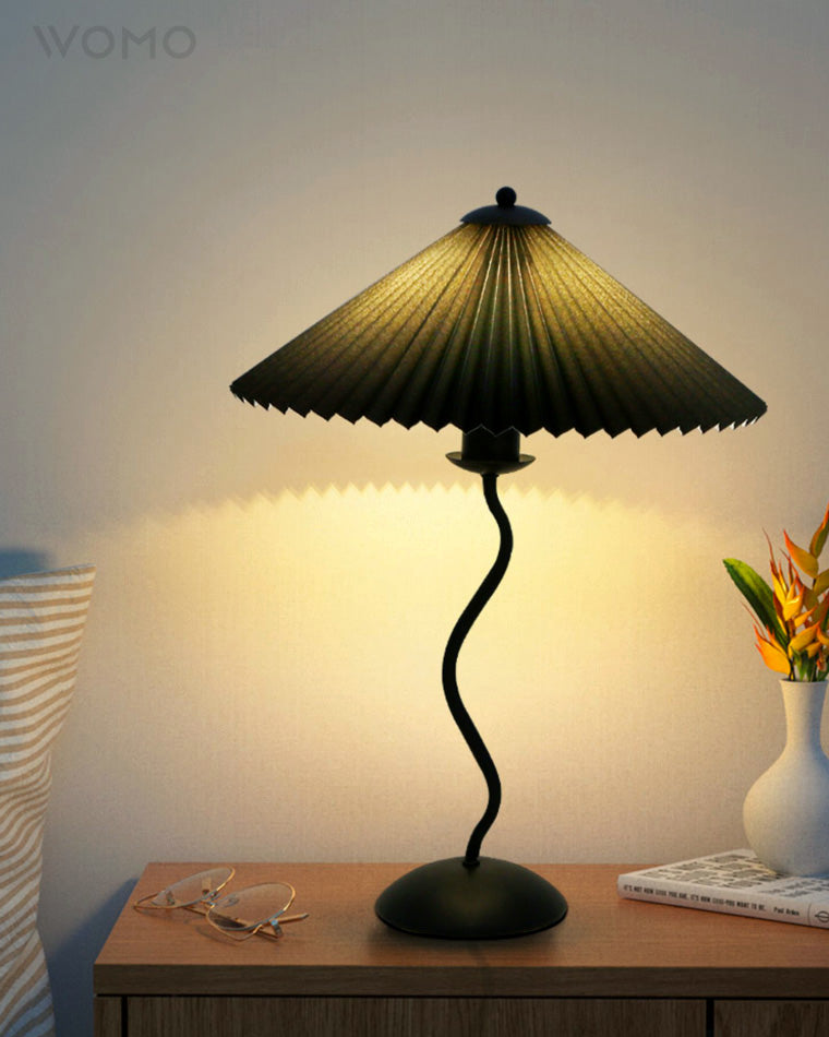 Lampe de table plissée ondulée WOMO-WM8001