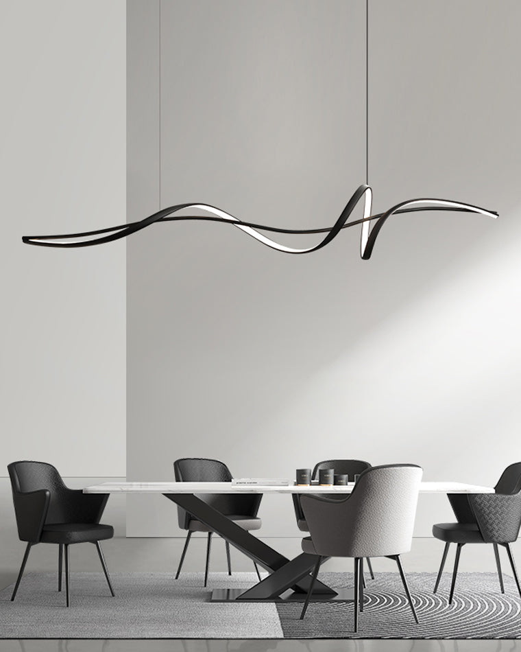 WOMO Suspension Lineaire Vague Led Minimaliste-WM2299