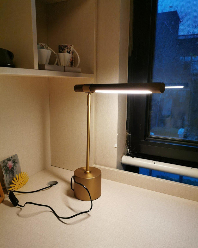 WOMO Lampe de table en porte-à-faux en noyer-WM8010