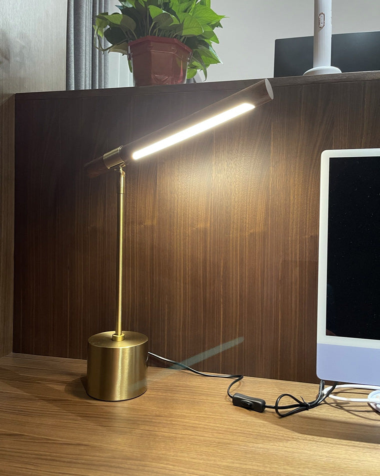 WOMO Lampe de table en porte-à-faux en noyer-WM8010