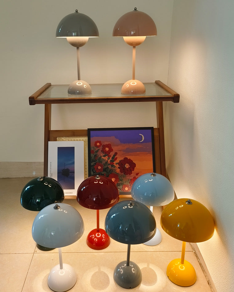 WOMO Multicoloured Mushroom Table Lamps for Children-WM8021