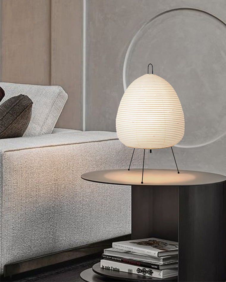 Lampe de table à lanterne en papier trépied japonais WOMO-WM8023